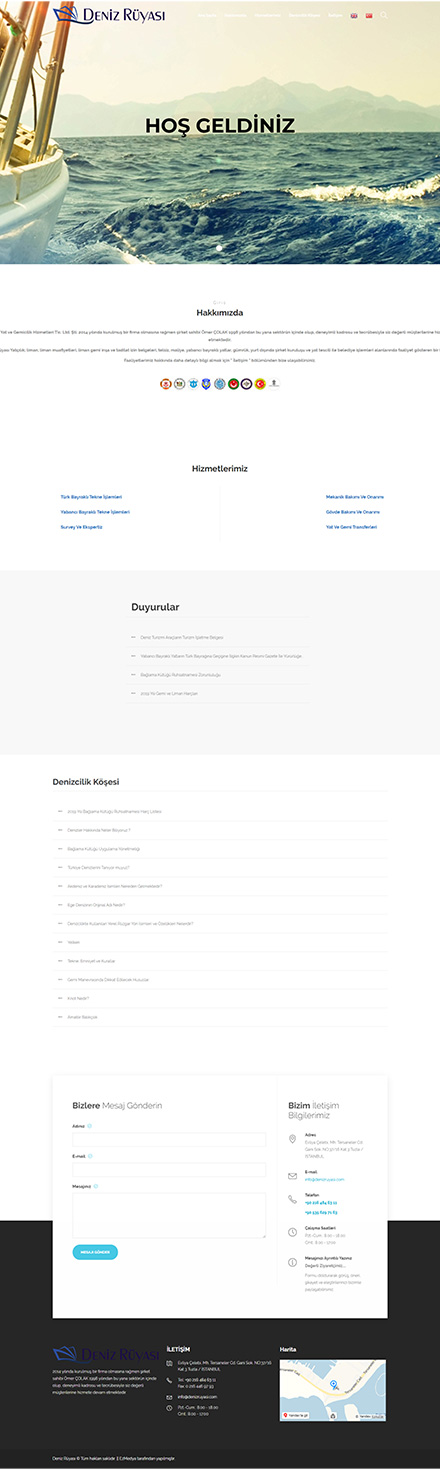 Deniz Rüyası — Web Sitesi