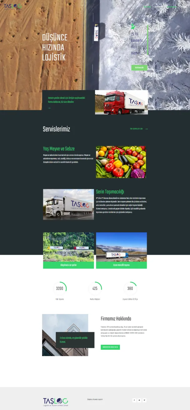 Taşlog Lojistik — Web Sitesi
